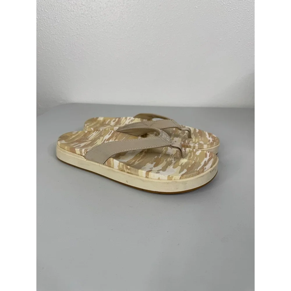 Olukai Nu'a Pi'o Flip Flop‎ Sandals in Tapa Wai Camo Size 7